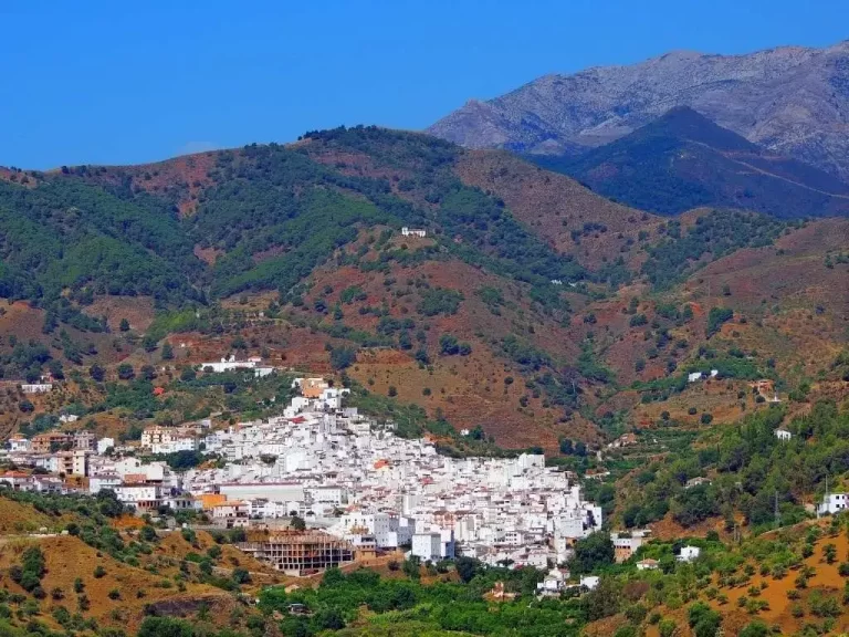 White village of Tolox in the Sierra de las Nieves
